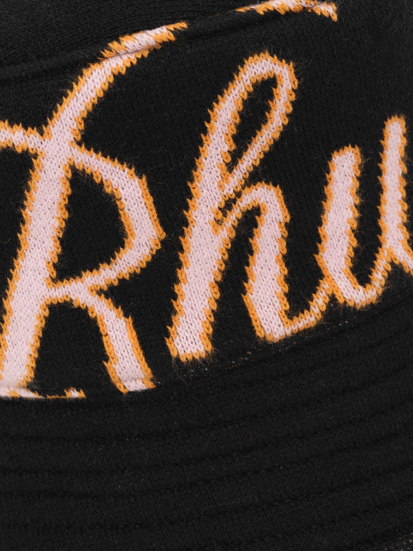 GP KNIT SCRIPT BUCKET HAT