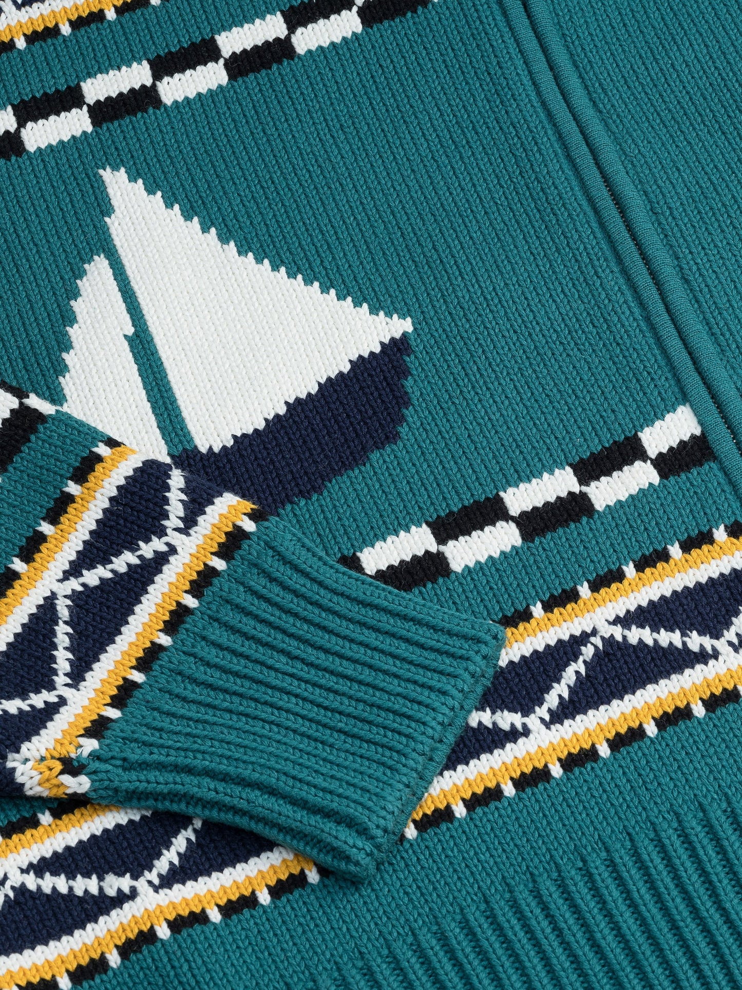 RHUDE BATEAU KNIT ZIP UP HOODIE