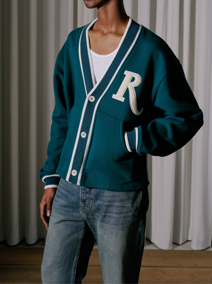 R-PATCH TERRY CARDIGAN