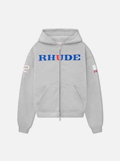 RHUDE RACING ZIP-UP HOODIE