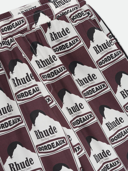 MOONLIGHT BORDEAUX SILK PJ PANT