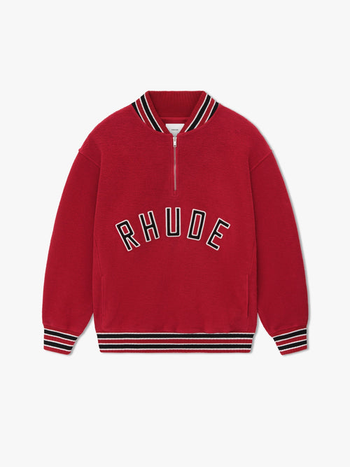 RHUDE QUARTER-ZIP VARSITY