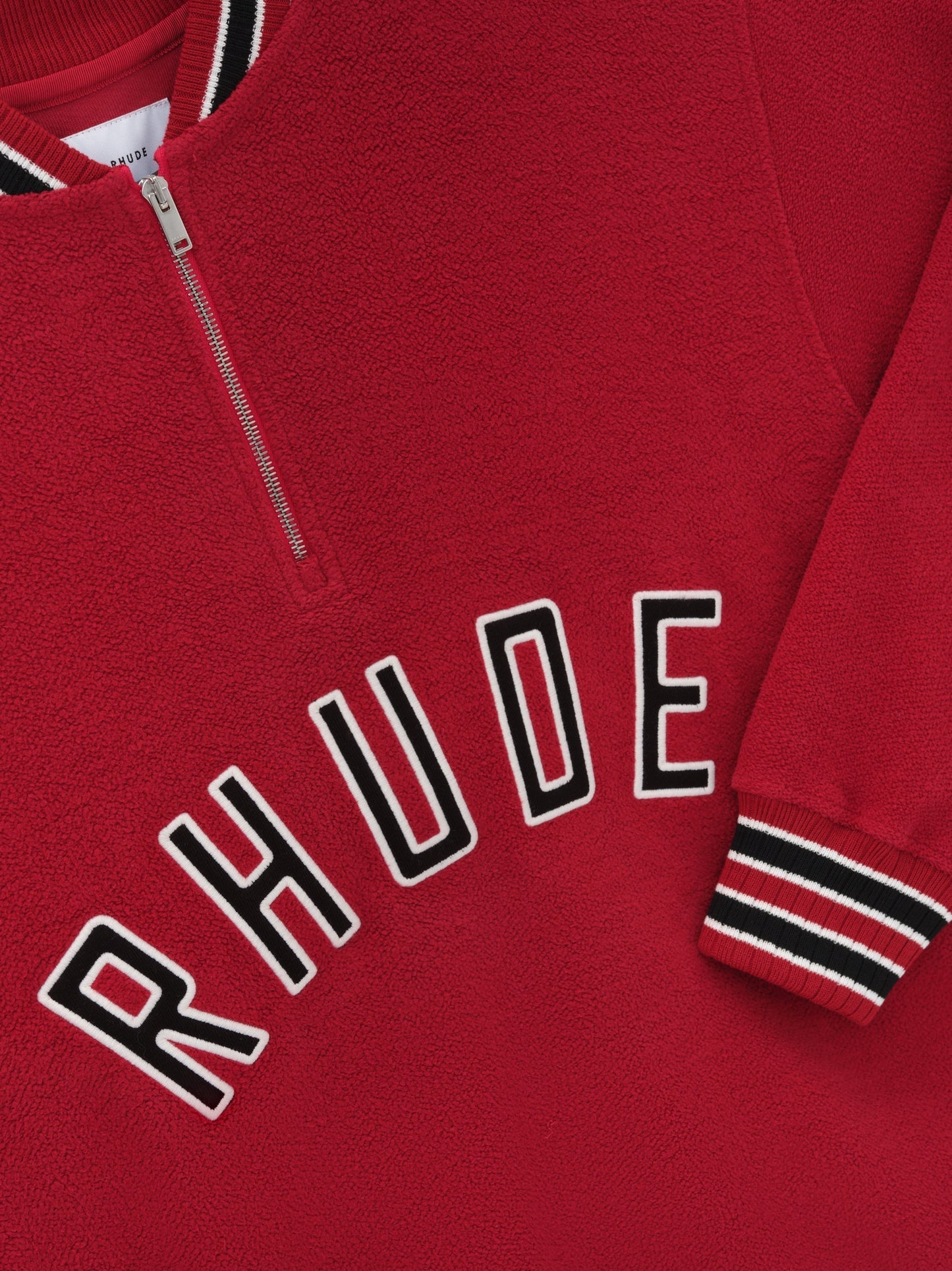 RHUDE QUARTER-ZIP VARSITY
