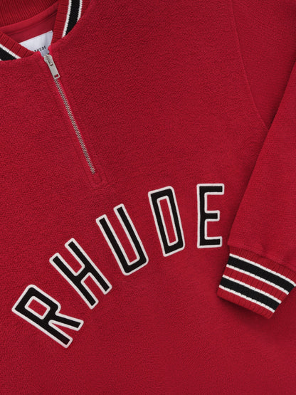RHUDE QUARTER-ZIP VARSITY