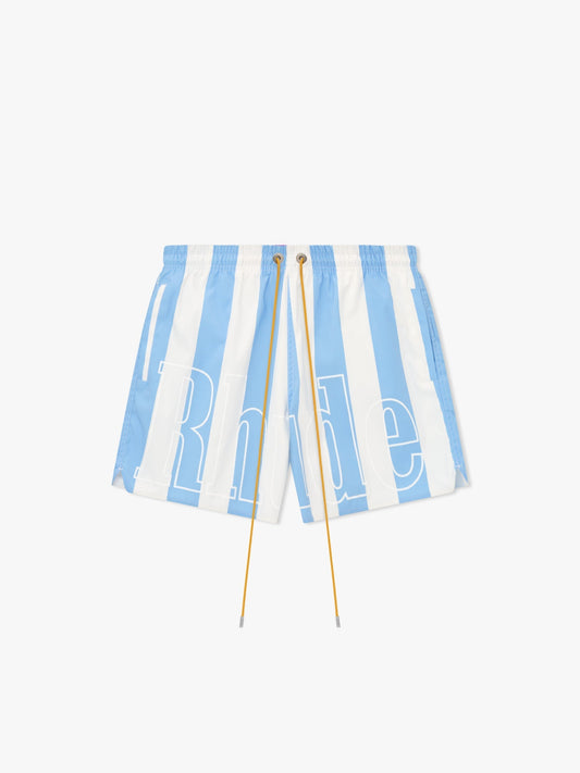 RHUDE LOGO STRIPED TRUNKS
