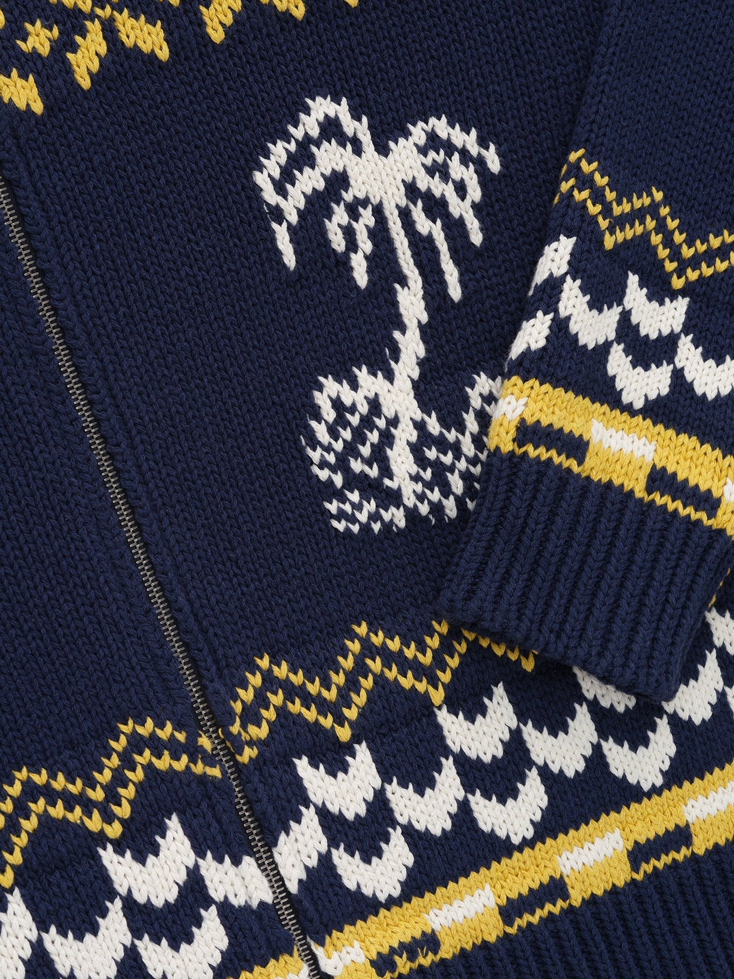 RHUDE PALMA KNIT ZIP-UP